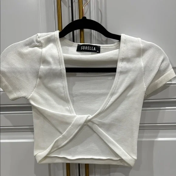 White Crop Top - Picture 2 of 7